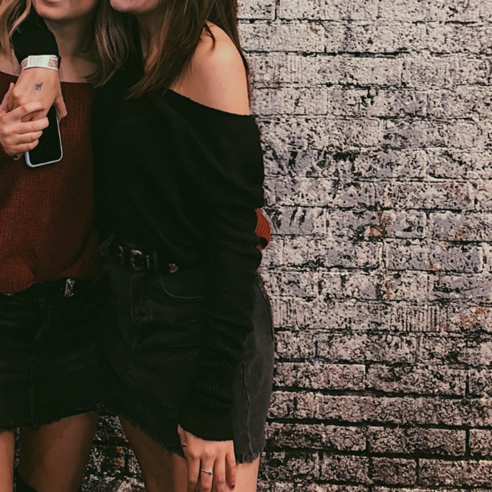 American Eagle Black Denim Skirt